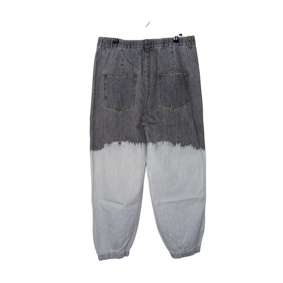 New POL Bleached Black Denim Jogger Pants M | High Waist Ombre Fade SZ M - Picture 13 of 16